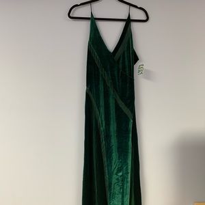 Free people long green dress